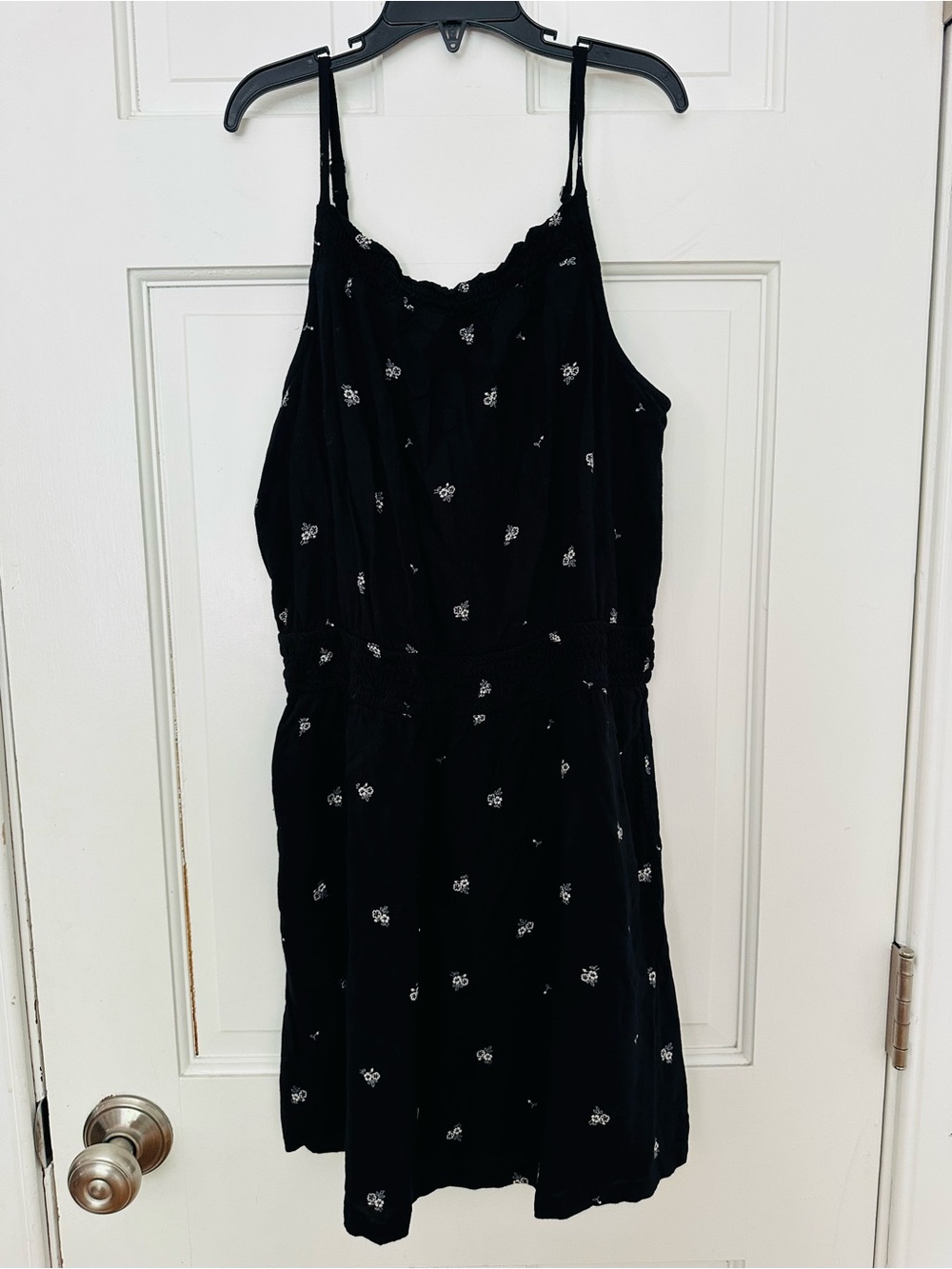 Abercrombie Kids Girls Black & White Floral Sundress Sz 13/14